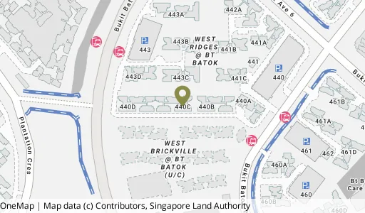 Location map of Blk 440C Bt Batok West Ave 8, a HDB resale block in Bukit Batok, Singapore