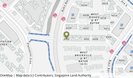 Location map of Blk 440D Bt Batok West Ave 8, a HDB resale block in Bukit Batok, Singapore