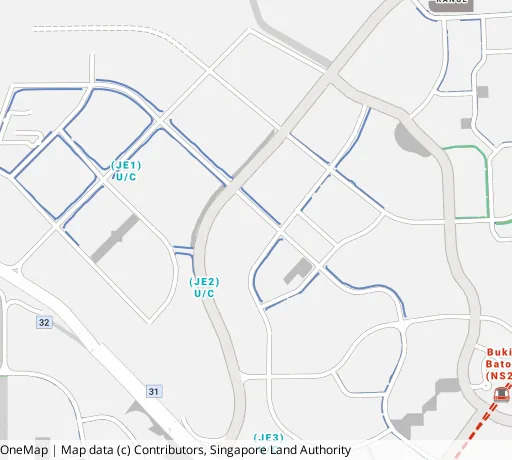 Map of the area around Blk 441A Bt Batok West Ave 8 in Bukit Batok, showing 400 m and 1 km rings and 2 primary schools within 1 km