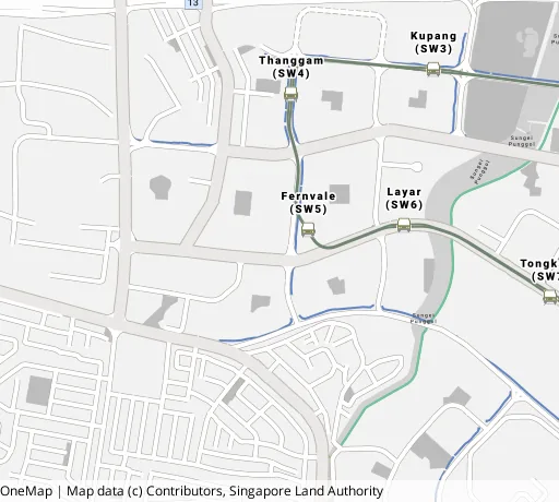 Map of the area around Blk 441A Fernvale Rd in Sengkang, showing 400 m and 1 km rings and 3 primary schools within 1 km