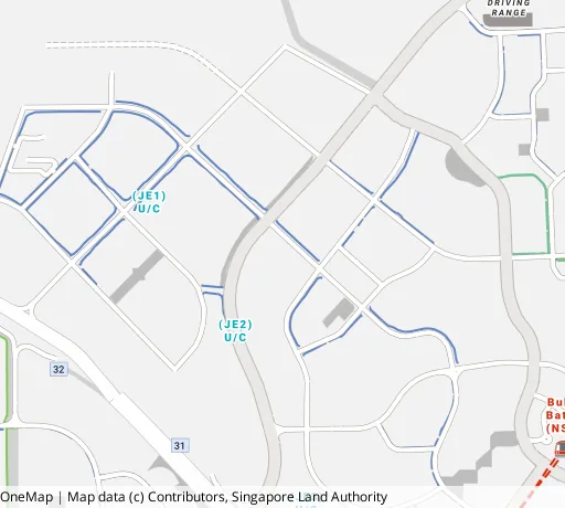 Map of the area around Blk 442A Bt Batok West Ave 8 in Bukit Batok, showing 400 m and 1 km rings and 2 primary schools within 1 km