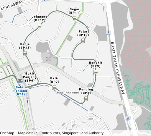 Map of the area around Blk 443C Fajar Rd in Bukit Panjang, showing 400 m and 1 km rings and 4 primary schools within 1 km