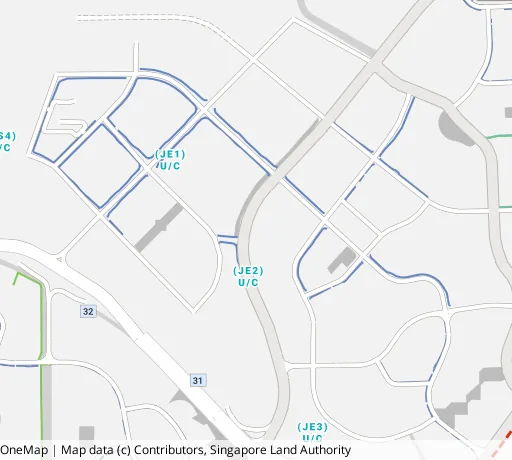 Map of the area around Blk 443D Bt Batok West Ave 8 in Bukit Batok, showing 400 m and 1 km rings and 3 primary schools within 1 km