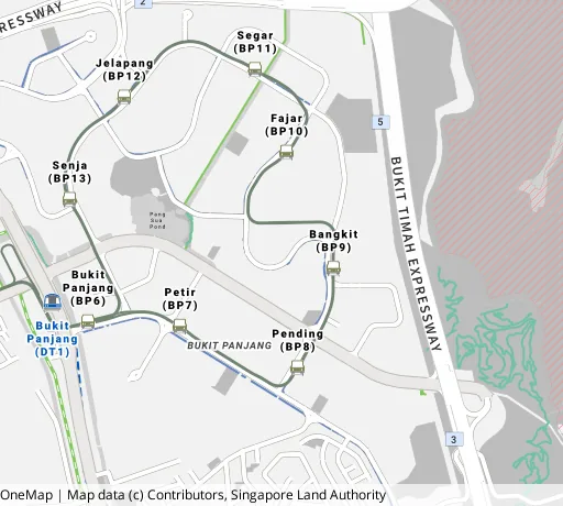 Map of the area around Blk 443D Fajar Rd in Bukit Panjang, showing 400 m and 1 km rings and 4 primary schools within 1 km