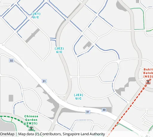 Map of the area around Blk 445A Bt Batok West Ave 8 in Bukit Batok, showing 400 m and 1 km rings and 4 primary schools within 1 km