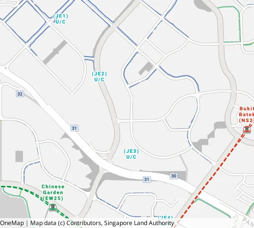 Map of the area around Blk 446A Bt Batok West Ave 8 in Bukit Batok, showing 400 m and 1 km rings and 4 primary schools within 1 km