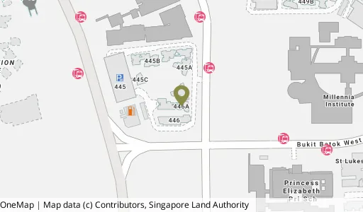 Location map of Blk 446A Bt Batok West Ave 8, a HDB resale block in Bukit Batok, Singapore