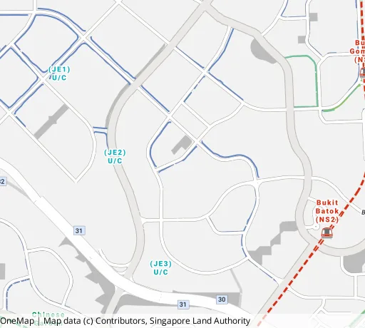 Map of the area around Blk 448B Bt Batok West Ave 9 in Bukit Batok, showing 400 m and 1 km rings and 2 primary schools within 1 km