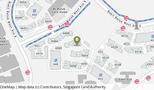 Location map of Blk 448C Bt Batok West Ave 9, a HDB resale block in Bukit Batok, Singapore