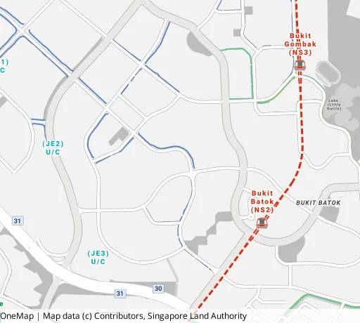 Map of the area around Blk 450A Bt Batok West Ave 6 in Bukit Batok, showing 400 m and 1 km rings and 2 primary schools within 1 km
