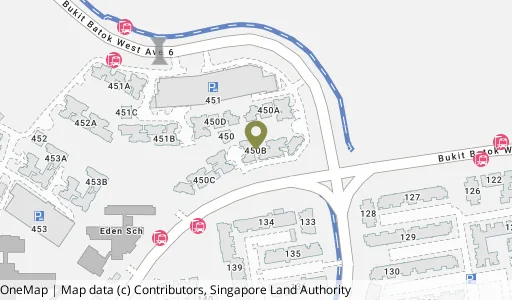 Location map of Blk 450B Bt Batok West Ave 6, a HDB resale block in Bukit Batok, Singapore