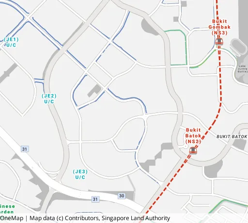 Map of the area around Blk 451B Bt Batok West Ave 6 in Bukit Batok, showing 400 m and 1 km rings and 2 primary schools within 1 km
