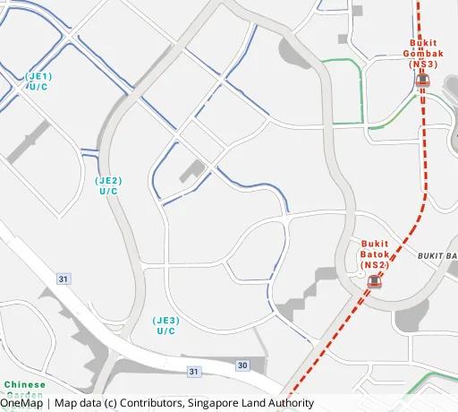 Map of the area around Blk 452A Bt Batok West Ave 6 in Bukit Batok, showing 400 m and 1 km rings and 2 primary schools within 1 km