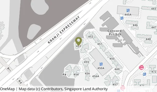 Location map of Blk 453 Choa Chu Kang Ave 4, a HDB resale block in Choa Chu Kang, Singapore
