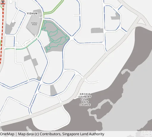 Map of the area around Blk 453 Yishun St 41 in Yishun, showing 400 m and 1 km rings and 4 primary schools within 1 km