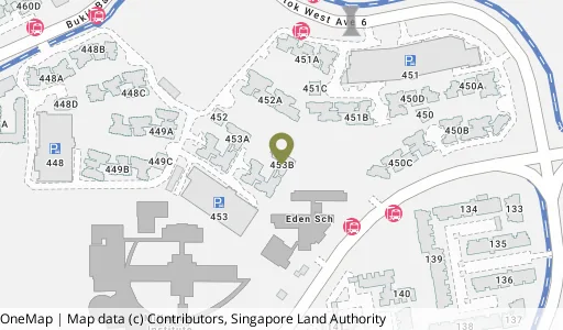 Location map of Blk 453B Bt Batok West Ave 6, a HDB resale block in Bukit Batok, Singapore