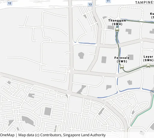 Map of the area around Blk 456A Sengkang West Rd in Sengkang, showing 400 m and 1 km rings and 2 primary schools within 1 km