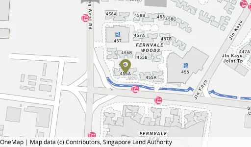 Location map of Blk 456A Sengkang West Rd, a HDB resale block in Sengkang, Singapore