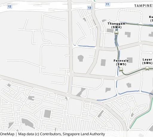 Map of the area around Blk 456B Sengkang West Rd in Sengkang, showing 400 m and 1 km rings and 2 primary schools within 1 km