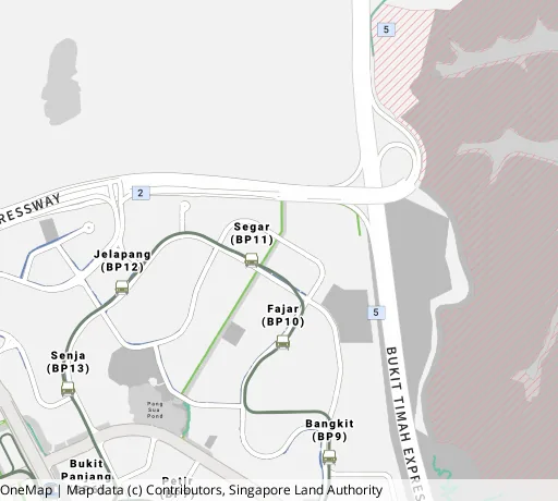 Map of the area around Blk 457 Segar Rd in Bukit Panjang, showing 400 m and 1 km rings and 4 primary schools within 1 km