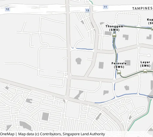 Map of the area around Blk 457A Sengkang West Rd in Sengkang, showing 400 m and 1 km rings and 2 primary schools within 1 km