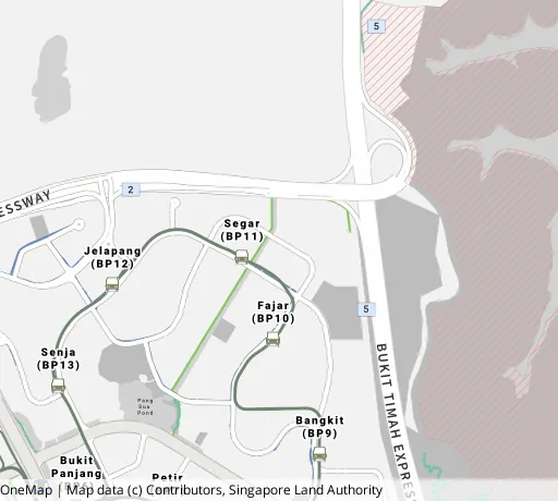 Map of the area around Blk 458 Segar Rd in Bukit Panjang, showing 400 m and 1 km rings and 4 primary schools within 1 km