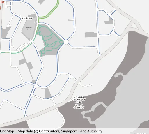 Map of the area around Blk 458 Yishun Ave 11 in Yishun, showing 400 m and 1 km rings and 4 primary schools within 1 km