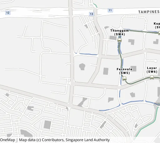 Map of the area around Blk 458B Sengkang West Rd in Sengkang, showing 400 m and 1 km rings and 2 primary schools within 1 km