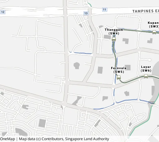 Map of the area around Blk 458C Sengkang West Rd in Sengkang, showing 400 m and 1 km rings and 2 primary schools within 1 km