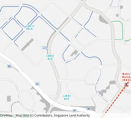 Map of the area around Blk 460C Bt Batok West Ave 9 in Bukit Batok, showing 400 m and 1 km rings and 3 primary schools within 1 km