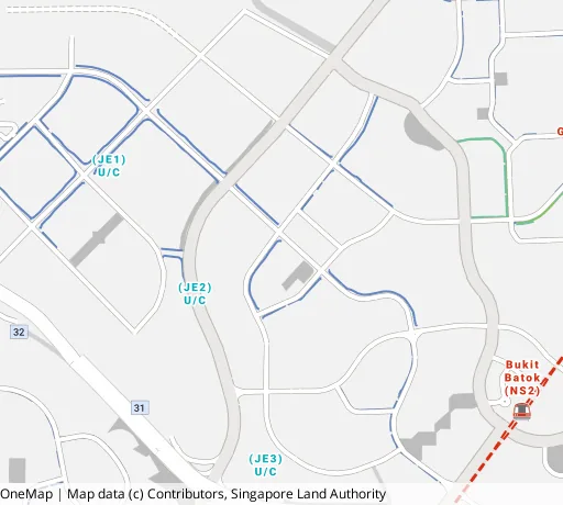Map of the area around Blk 461B Bt Batok West Ave 8 in Bukit Batok, showing 400 m and 1 km rings and 2 primary schools within 1 km