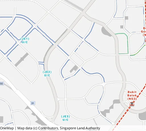 Map of the area around Blk 461C Bt Batok West Ave 8 in Bukit Batok, showing 400 m and 1 km rings and 3 primary schools within 1 km