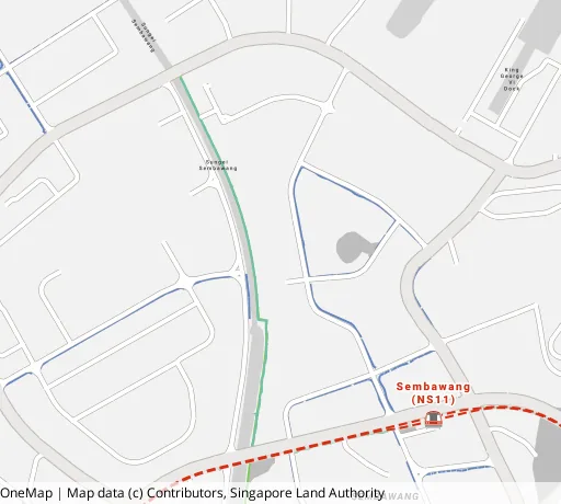 Map of the area around Blk 463A Sembawang Dr in Sembawang, showing 400 m and 1 km rings and 3 primary schools within 1 km