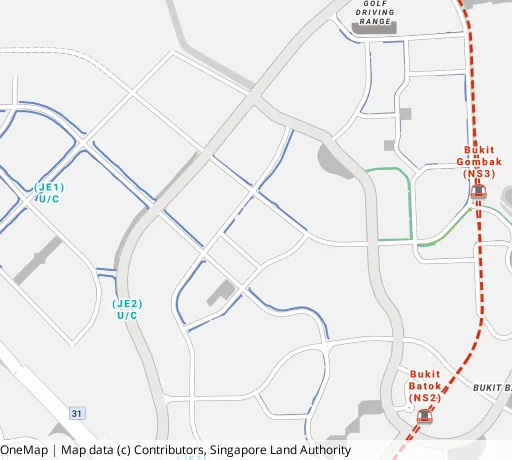 Map of the area around Blk 463B Bt Batok St 41 in Bukit Batok, showing 400 m and 1 km rings and 2 primary schools within 1 km