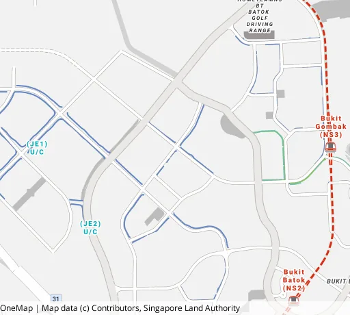Map of the area around Blk 464B Bt Batok West Ave 8 in Bukit Batok, showing 400 m and 1 km rings and 2 primary schools within 1 km