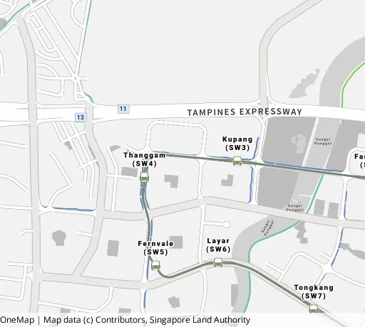 Map of the area around Blk 467B Fernvale Link in Sengkang, showing 400 m and 1 km rings and 3 primary schools within 1 km