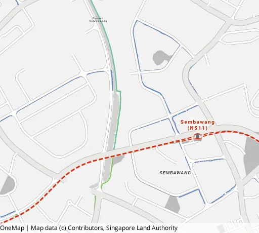 Map of the area around Blk 468D Admiralty Dr in Sembawang, showing 400 m and 1 km rings and 5 primary schools within 1 km