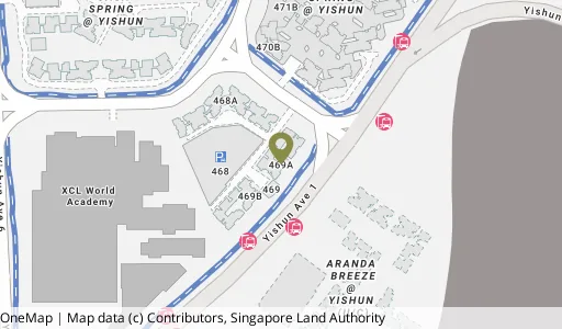 Location map of Blk 469A Yishun St 43, a HDB resale block in Yishun, Singapore