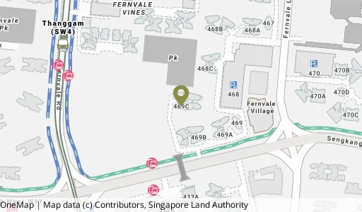 Location map of Blk 469C Sengkang West Way, a HDB resale block in Sengkang, Singapore
