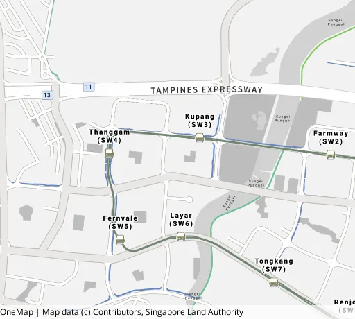 Map of the area around Blk 470B Fernvale Link in Sengkang, showing 400 m and 1 km rings and 3 primary schools within 1 km