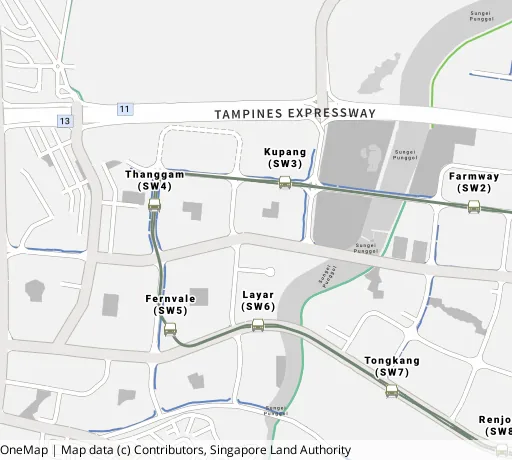 Map of the area around Blk 470C Fernvale Link in Sengkang, showing 400 m and 1 km rings and 3 primary schools within 1 km