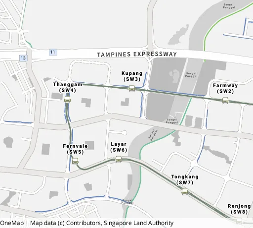 Map of the area around Blk 471A Fernvale St in Sengkang, showing 400 m and 1 km rings and 4 primary schools within 1 km