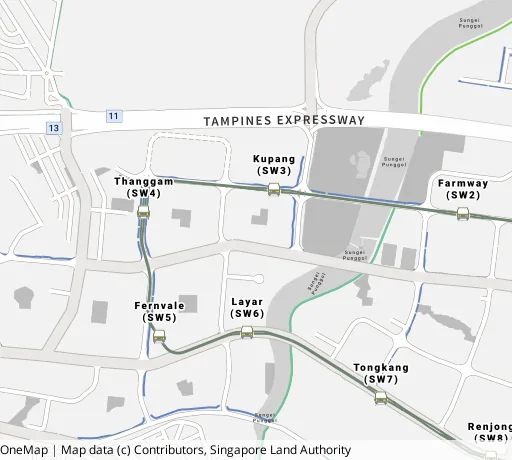 Map of the area around Blk 471B Fernvale St in Sengkang, showing 400 m and 1 km rings and 3 primary schools within 1 km