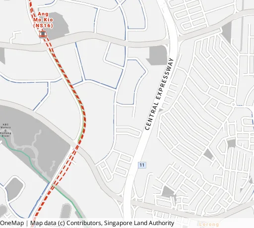 Map of the area around Blk 473 Ang Mo Kio Ave 10 in Ang Mo Kio, showing 400 m and 1 km rings and 2 primary schools within 1 km