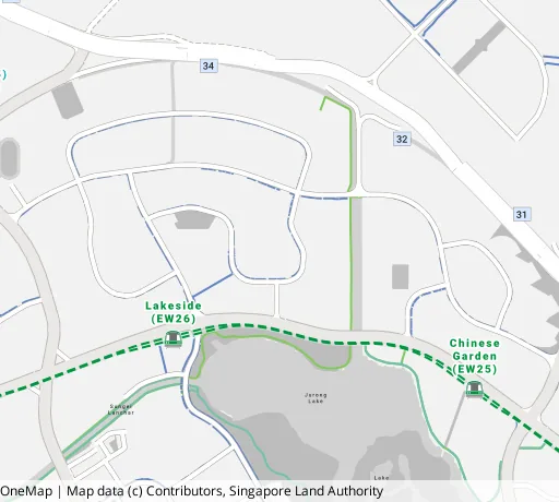 Map of the area around Blk 477 Jurong West St 41 in Jurong West, showing 400 m and 1 km rings and 3 primary schools within 1 km