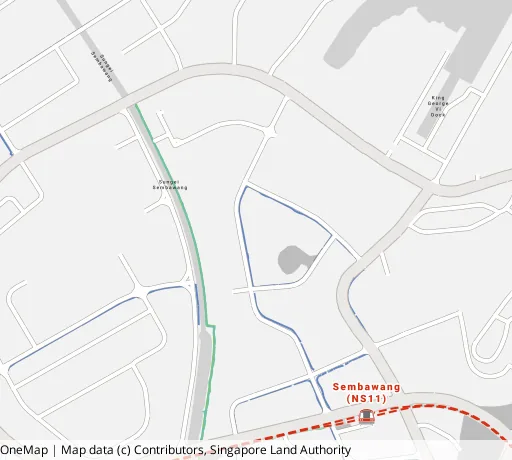 Map of the area around Blk 484 Admiralty Link in Sembawang, showing 400 m and 1 km rings and 4 primary schools within 1 km