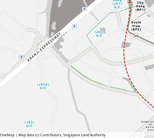 Map of the area around Blk 484C Choa Chu Kang Ave 5 in Choa Chu Kang, showing 400 m and 1 km rings and 2 primary schools within 1 km