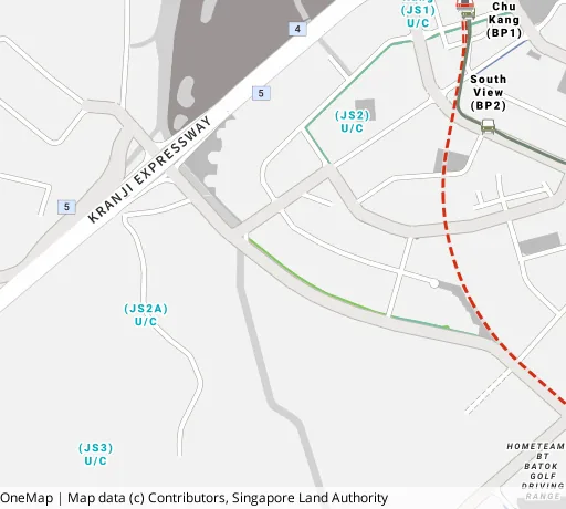 Map of the area around Blk 484D Choa Chu Kang Ave 5 in Choa Chu Kang, showing 400 m and 1 km rings and 2 primary schools within 1 km