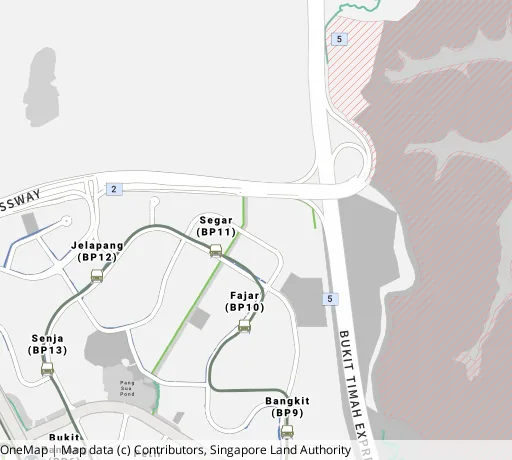 Map of the area around Blk 485 Segar Rd in Bukit Panjang, showing 400 m and 1 km rings and 3 primary schools within 1 km