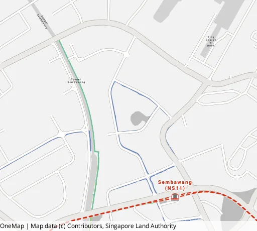 Map of the area around Blk 486 Admiralty Link in Sembawang, showing 400 m and 1 km rings and 4 primary schools within 1 km
